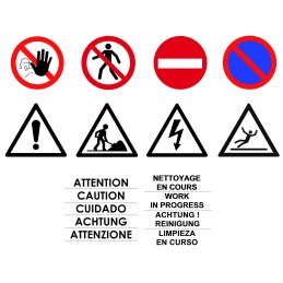 2 pcs - RS PRO PVC No Access/Entry Road Traffic Sticker