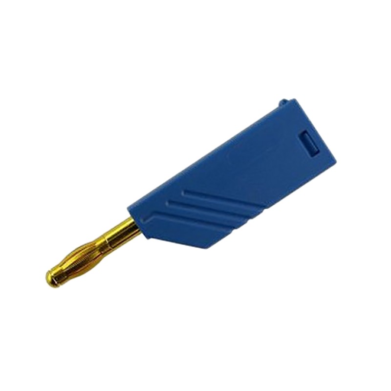 1 pcs - Hirschmann Test & Measurement Blue Male Banana Plug, 4 mm Connector, Screw Termination, 24A, 30 V ac, 60V dc, Gold