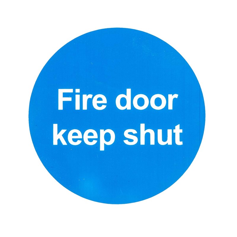 5 pcs - Plastic Fire Safety Sign, Fire door keep shut With English Text