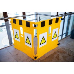 1 Set - Addgards Yellow PE Folding Barrier