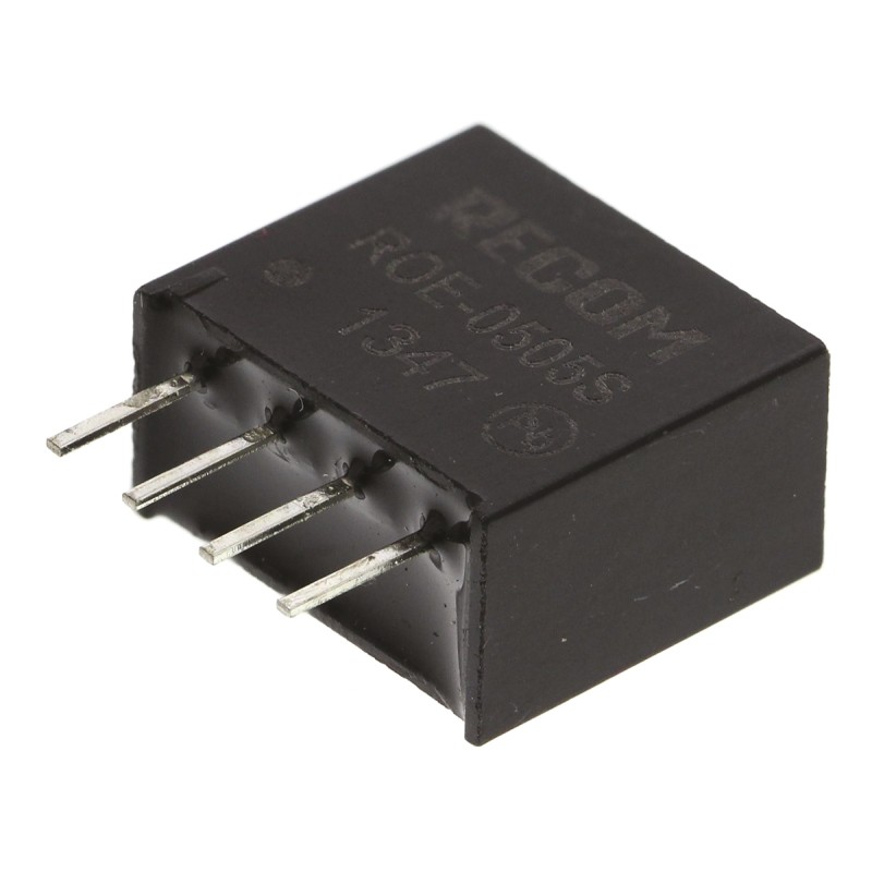 5 pcs - Recom ROE DC-DC Converter, 5V dc/ 200mA Output, 4.5 - 5.5 V dc Input, 1W, Through Hole, +85°C Max Temp -40°C Min