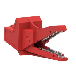 1 pcs - Electro PJP Alligator Clip, Nickel-Plated Steel Contact, 20A, Red