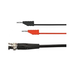 1 pcs - Schutzinger BNC Test Lead, Black, Red, 500mm Lead Length