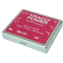 5 pcs - TRACOPOWER TEN 25WI DC-DC Converter, ±15V dc/ ±1A Output, 18 - 75 V dc Input, 30W, Through Hole, +85°C Max Temp