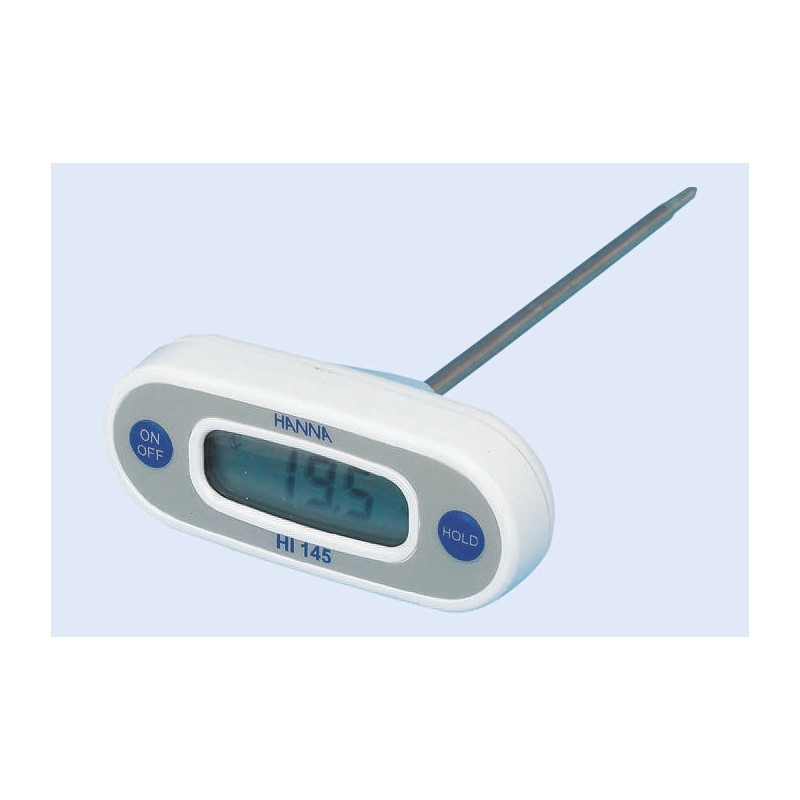 1 pcs - Hanna Instruments HI 145 Wired Digital Thermometer for Food Industry, Industrial Use, 1 Input(s), +220°C Max, ±0.3 °C