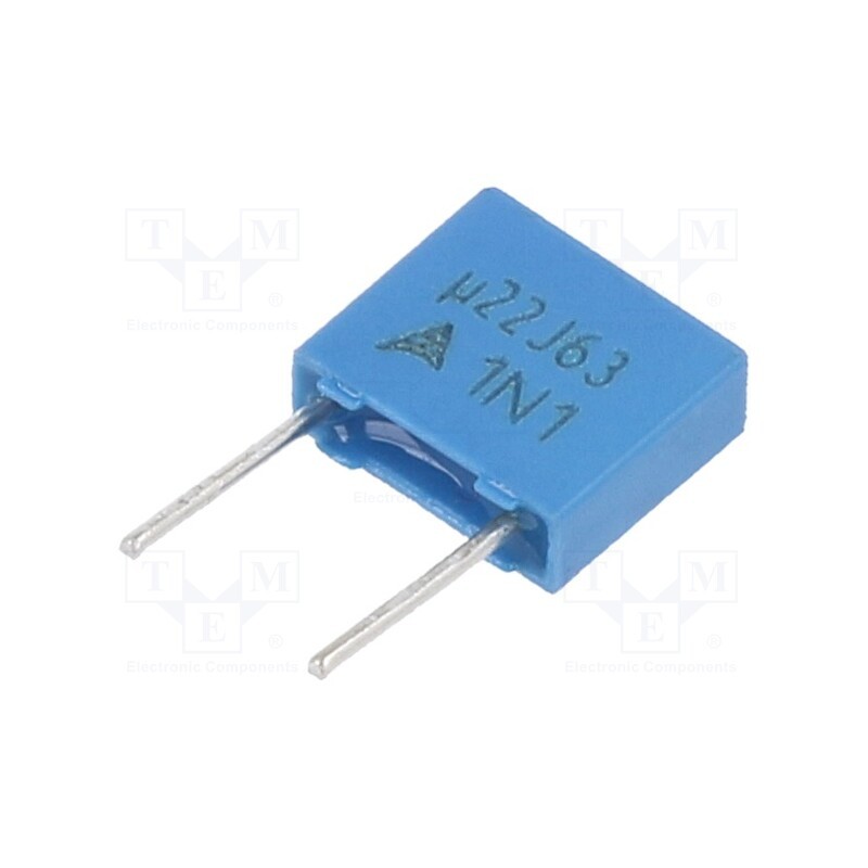 10 pcs x EPCOS - B32529C0224J000 - Capacitor: polyester, 220nF, 40VAC, 63VDC, 5mm, ±5%, 7.3x6.5x2.5mm