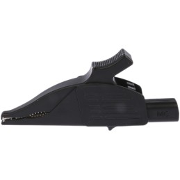 1 pcs - Staubli Crocodile Clip 4 mm Connection, Brass Contact, 32A, Black