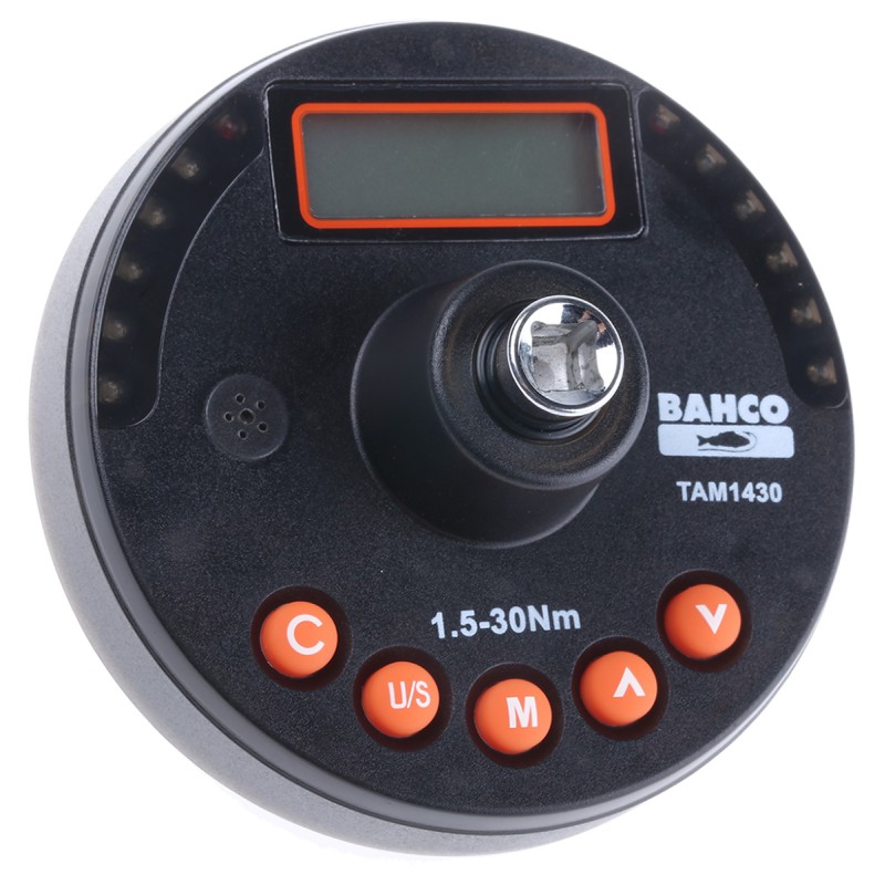1 pcs - Bahco Digital Torque Tester, 1.5 - 30Nm, Square: 1/4in Drive, ±4 % Accuracy