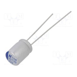 10 pcs x KEMET - A758EK337M0EAAE018 - Capacitor: polymer, low ESR, 330uF, 2.5VDC, ESR: 12mΩ, A758, THT