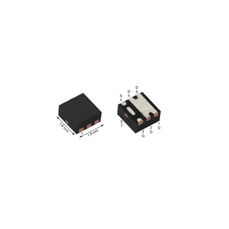 3000 pcs - N-Channel MOSFET, 30 A, 6 V PowerPAK SC-75 Vishay SIB4316EDK-T1-GE3