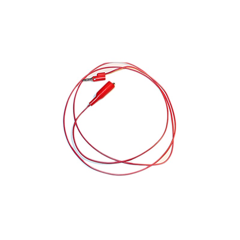 1 pcs - Mueller Electric Crocodile Clip Lead, 10A, 300V, Red, 1.5m Lead Length