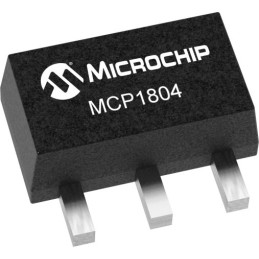 5 pcs - Microchip MCP1804T-J002I/MB, 1 Low Dropout Voltage, Voltage Regulator 150mA, 18 V 3-Pin, SOT-89