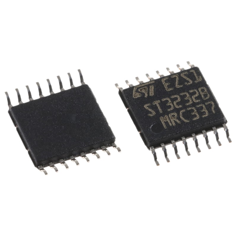 5 pcs - STMicroelectronics ST3232BTR Line Transceiver, 16-Pin TSSOP