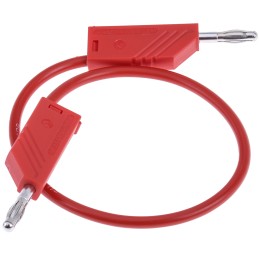 1 pcs - Hirschmann Test & Measurement, 32A, 30 V ac, 60V dc, Red, 250mm Lead Length