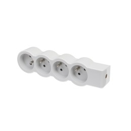 1 pcs - Legrand 4 Socket Type E - French Extension Lead