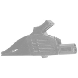 1 pcs - Staubli Crocodile Clip 4 mm Connection, Brass Contact, 32A, Grey