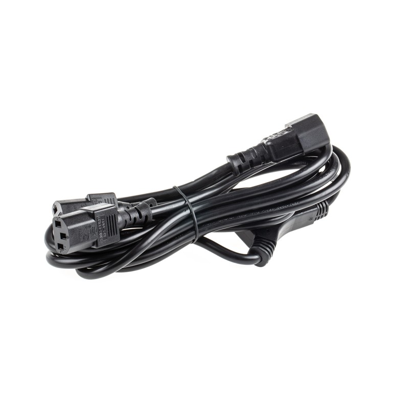1 pcs - RS PRO IEC C13 x 2 Socket to IEC C14 Plug Power Cord, 3m
