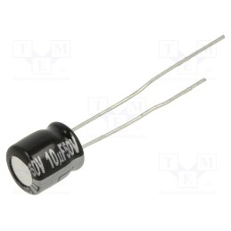 10 pcs x PANASONIC - EEAGA1H100H - Capacitor: electrolytic, THT, 10uF, 50VDC, Ø6.3x7mm, Pitch: 2.5mm
