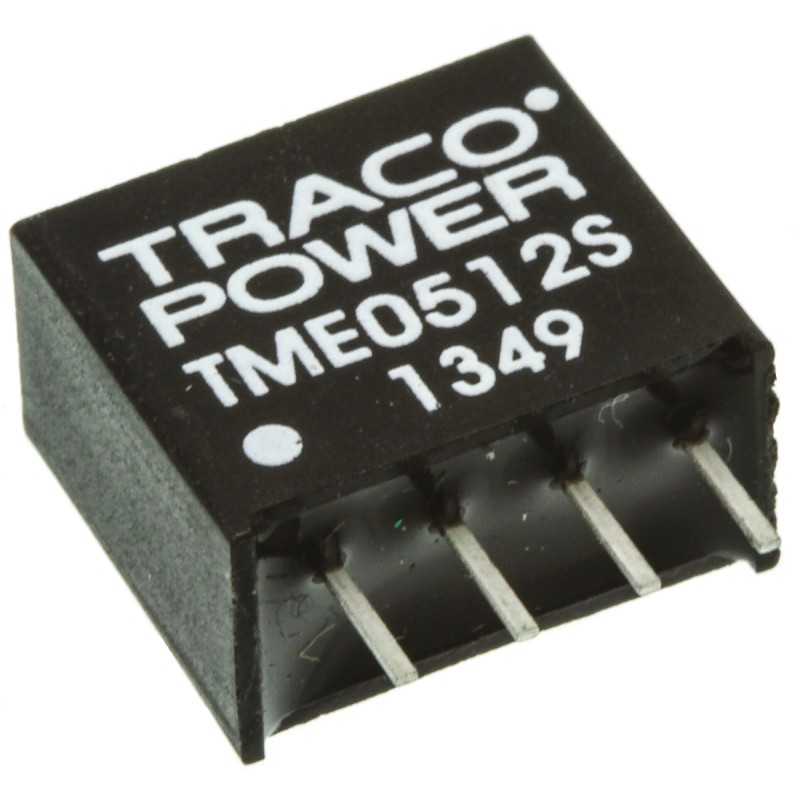 5 pcs - TRACOPOWER TME DC-DC Converter, 12V dc/ 84mA Output, 4.5 - 5.5 V dc Input, 1W, Through Hole, +85°C Max Temp