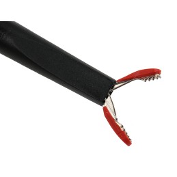 1 pcs - Staubli Crocodile Clip 4 mm Connection, Nickel-Plated Steel Contact, 20A, Black