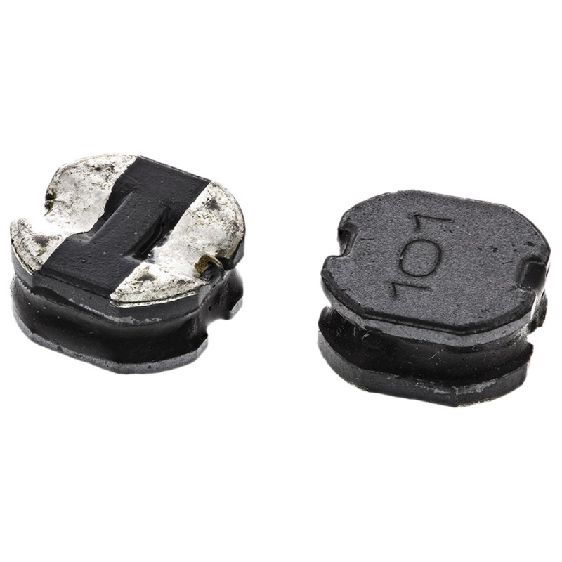 500 pcs - Bourns, SRN8040, 8040 Shielded Wire-wound SMD Inductor with a Ferrite Core, 100 μH ±20% Semi-Shielded 1A Idc Q:10