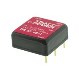 5 pcs - TRACOPOWER THL 25 DC-DC Converter, ±12V dc/ ±1A Output, 18 - 36 V dc Input, 25W, Through Hole, +80°C Max Temp