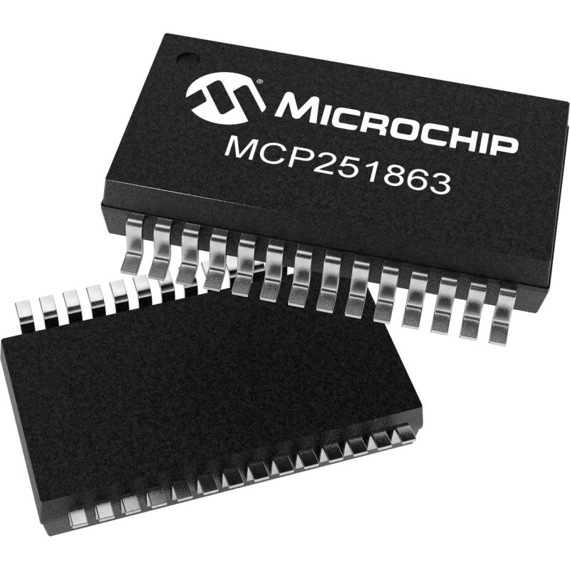 5 pcs - Microchip MCP251863T-E/SS, CAN Transceiver 5Mbps CAN 2.0B, CAN FD
