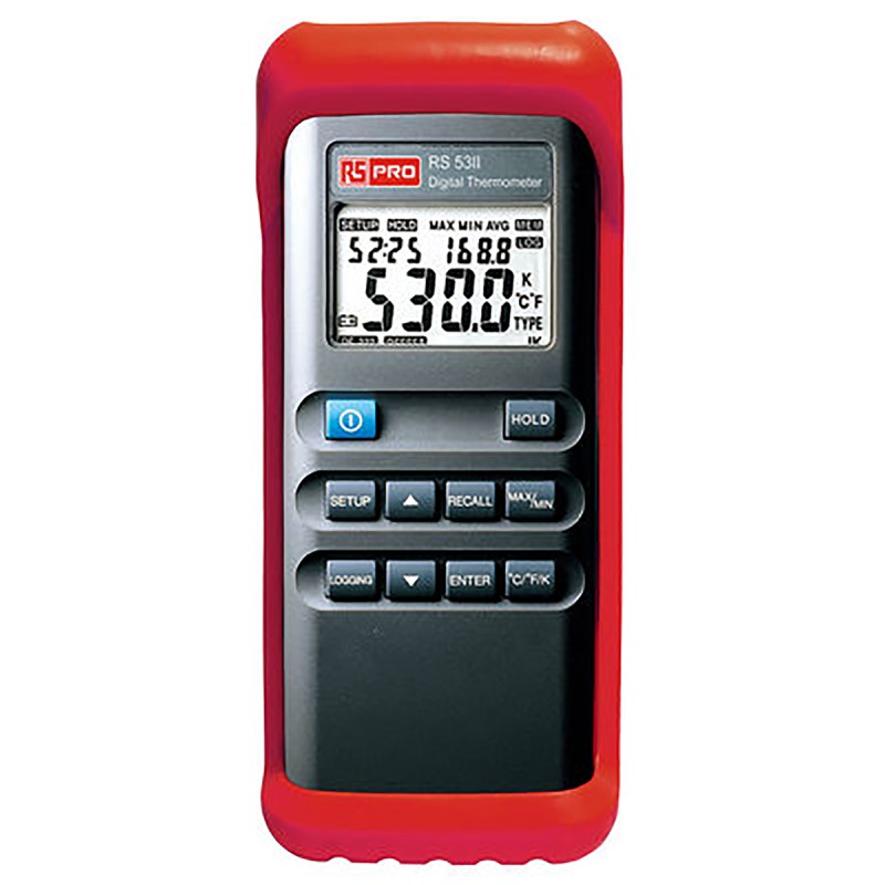 1 pcs - RS PRO Wired Digital Thermometer, J, K Probe, 1 Input(s), +1372 °C, +2501°F Max, ±0.1 % Accuracy - SYS Calibration