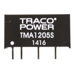 5 pcs - TRACOPOWER TMA DC-DC Converter, 5V dc/ 200mA Output, 10.8 - 13.2 V dc Input, 1W, Through Hole, +85°C Max Temp