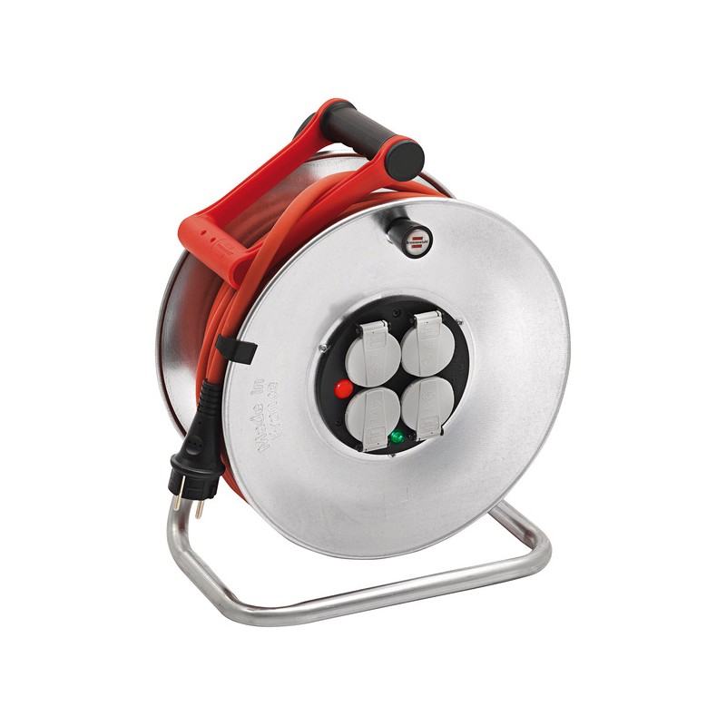 1 pcs - brennenstuhl 40m 4 Socket Type E - French Extension Reel, 230 V, IP44
