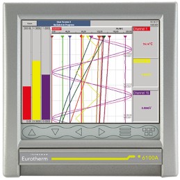 1 pcs - Eurotherm 6100A, 12 Input Channels, 3 Output Channels, Paperless Chart Recorder Measures Current, Millivolt,
