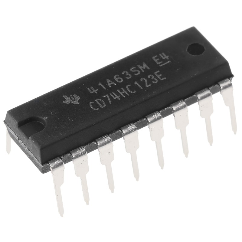 5 pcs - Texas Instruments CD74HC123E, Dual Monostable Multivibrator 5.2mA, 16-Pin PDIP