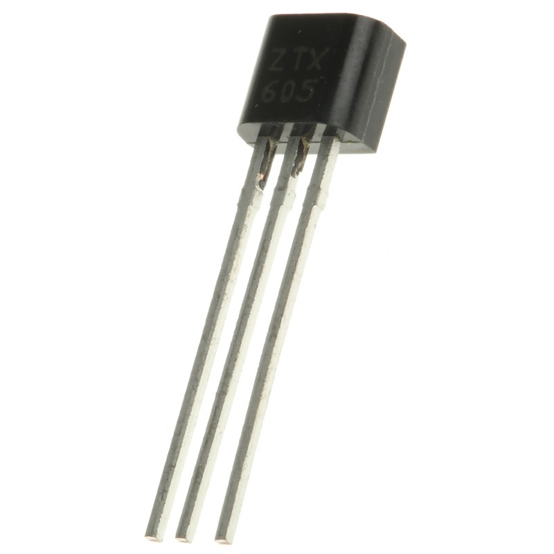 5 pcs - Diodes Inc ZTX605 NPN Darlington Transistor, 1 A 120 V HFE:500, 3-Pin E-Line