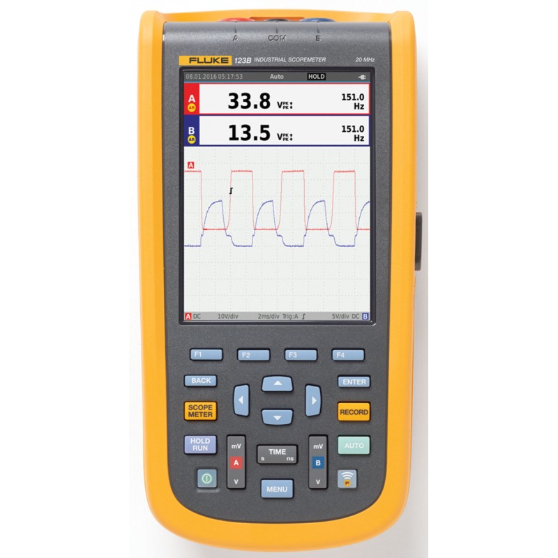 1 pcs - Fluke 123B ScopeMeter 120B Series Digital Handheld Oscilloscope, 2 Analogue Channels, 20MHz