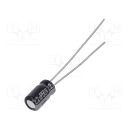 10 pcs x PANASONIC - EEAGA1H2R2 - Capacitor: electrolytic, THT, 2.2uF, 50VDC, Ø4x7mm, Pitch: 1.5mm