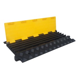 1 pcs - RS PRO 910mm Black/Yellow Cable Cover in Rubber, Thermoplastic, 34mm Inside dia.