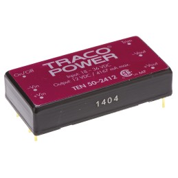 5 pcs - TRACOPOWER TEN 50 DC-DC Converter, 12V dc/ 4.17A Output, 18 - 36 V dc Input, 50W, Through Hole, +85°C Max Temp