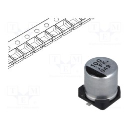 10 pcs x PANASONIC - EEEFKJ101UAR - Capacitor: electrolytic, low ESR, SMD, 100uF, 6.3VDC, Ø5x5.8mm