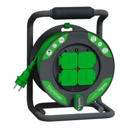 1 pcs - Schneider Electric 25m 4 Socket Extension Reel, 230 V, IP44
