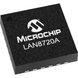 5 pcs - Microchip LAN8720AI-CP-TR, Ethernet Transceiver, 10Mbps, 1.6 to 3.6 V, 24-Pin QFN