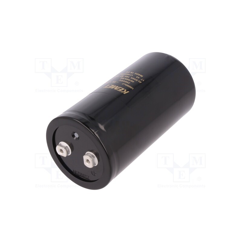12 pcs x KEMET - ALS30A103NP250 - Capacitor: electrolytic, 10mF, 250VDC, Ø77x146mm, Pitch: 31.8mm
