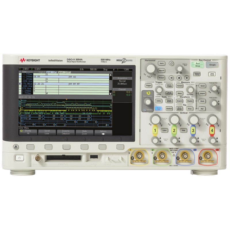 1 pcs - Keysight Technologies DSOX3054A InfiniiVision 3000A X Series Digital Bench Oscilloscope, 4 Analogue Channels, 500MHz
