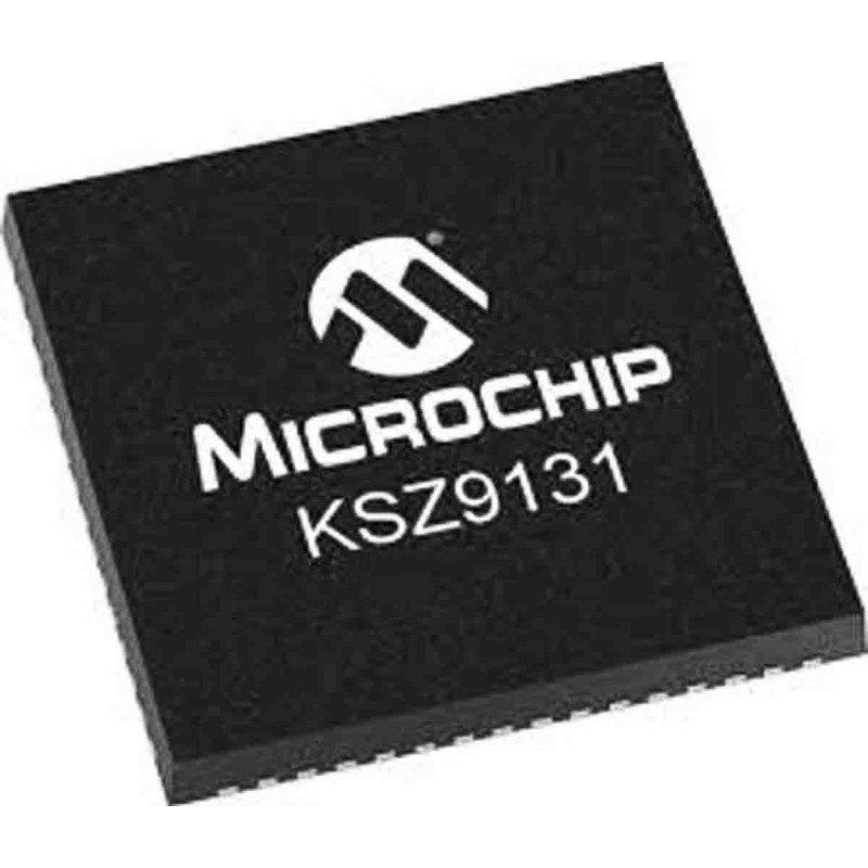 5 pcs - Microchip KSZ9131RNXI, Ethernet Transceiver, 10Mbps, 3.3 V, 48-Pin QFN, VQFN (wettable)