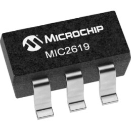 10 pcs - Microchip MIC2619YD6-TR, Boost Converter, Step Up 350mA Adjustable, 1.2 MHz 6-Pin, SOT-23
