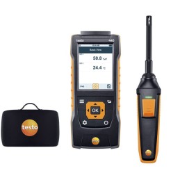 1 pcs - Testo 440 Humidity Kit with Bluetooth Anemometer, Measures Humidity, Temperature
