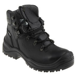 1 Pair - Uvex Quatro GTX Black Steel Toe Capped Men's Safety Boots, EU 45