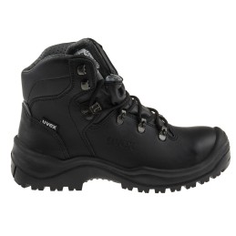 1 Pair - Uvex Quatro GTX Black Steel Toe Capped Men's Safety Boots, EU 45