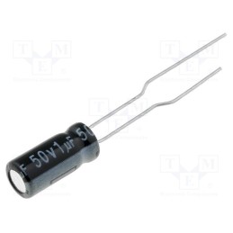 20 pcs x AISHI - EWH1HM010D11X25T - Capacitor: electrolytic, 1uF, 50VDC, Ø5x11mm, Pitch: 2.5mm, tape