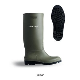 1 Pair - Dunlop Green Unisex Safety Wellingtons, UK 6, EU 39