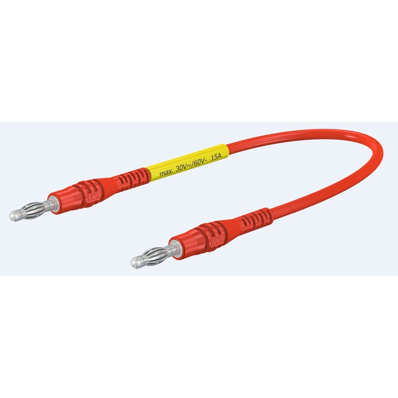 1 pcs - Staubli, 15A, 30 V ac, 60V dc, Red, 1m Lead Length